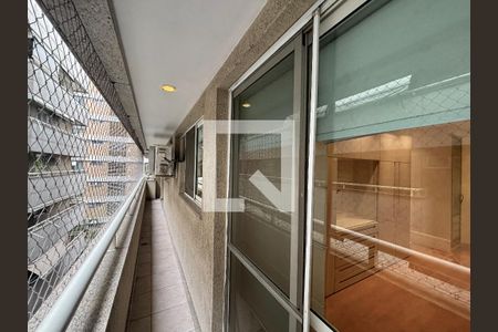 Varanda da sala e da suíte de apartamento à venda com 3 quartos, 101m² em Jardim Botânico, Rio de Janeiro