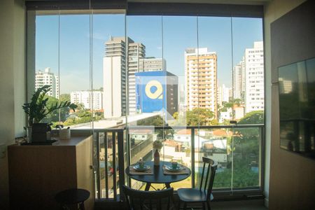 Vista da Sala de kitnet/studio à venda com 1 quarto, 40m² em Jardim das Acacias, São Paulo