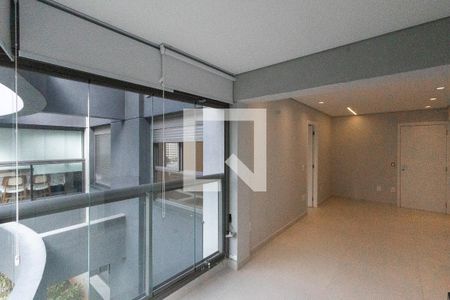 Varanda conjugada sala de apartamento à venda com 1 quarto, 50m² em Jardim das Acacias, São Paulo