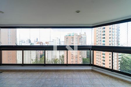 Varanda da Sala de apartamento para alugar com 4 quartos, 245m² em Paraíso do Morumbi, São Paulo