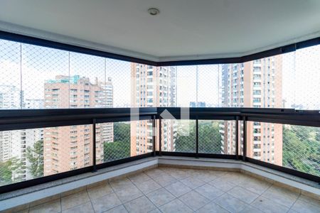 Varanda da Sala de apartamento para alugar com 4 quartos, 245m² em Paraíso do Morumbi, São Paulo