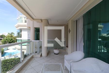 Varanda da Sala de apartamento para alugar com 4 quartos, 183m² em Balneario Guarujá, Guarujá