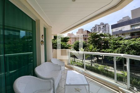 Varanda da Sala de apartamento para alugar com 4 quartos, 183m² em Balneario Guarujá, Guarujá