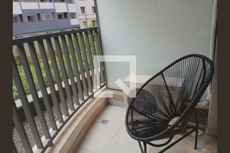 varanda do Quarto  de apartamento para alugar com 1 quarto, 25m² em Santa Ifigênia, São Paulo