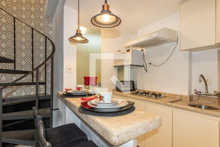Cozinha de apartamento à venda com 1 quarto, 50m² em Moema, São Paulo