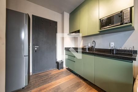 Cozinha de kitnet/studio à venda com 1 quarto, 32m² em Campo Belo, São Paulo