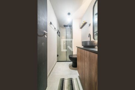 Banheiro de kitnet/studio à venda com 1 quarto, 32m² em Campo Belo, São Paulo