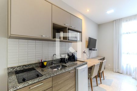 Cozinha de kitnet/studio à venda com 1 quarto, 23m² em Centro Histórico de São Paulo, São Paulo