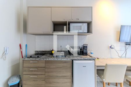Cozinha de kitnet/studio à venda com 1 quarto, 23m² em Centro Histórico de São Paulo, São Paulo