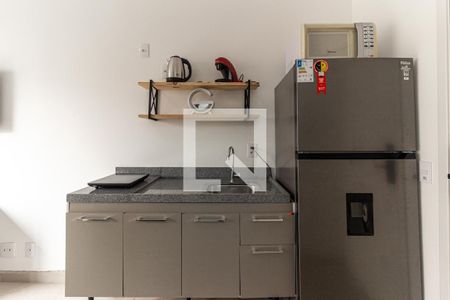 Cozinha de kitnet/studio para alugar com 1 quarto, 22m² em Vila Buarque, São Paulo