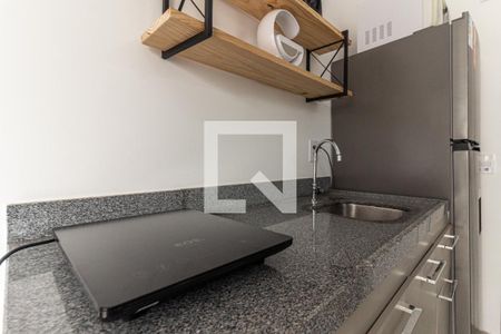 Cozinha de kitnet/studio para alugar com 1 quarto, 22m² em Vila Buarque, São Paulo