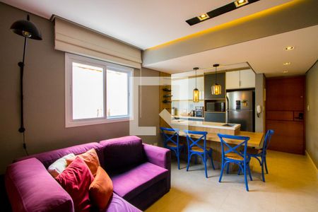 Sala de apartamento à venda com 2 quartos, 106m² em Vila Eldizia, Santo André