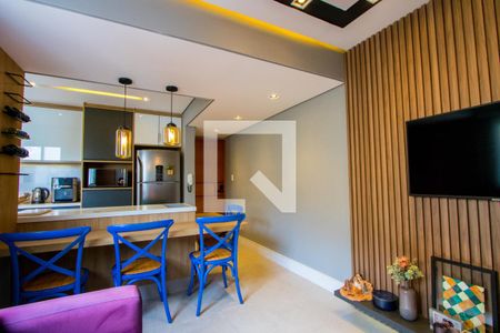 Sala de apartamento à venda com 2 quartos, 106m² em Vila Eldizia, Santo André