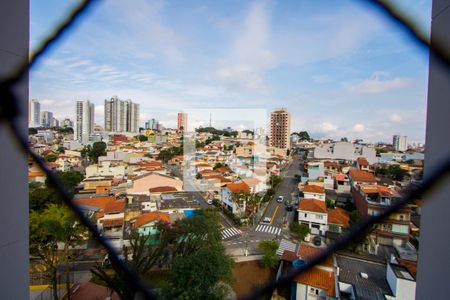 Vista da sala de apartamento à venda com 2 quartos, 56m² em Vila Valparaíso, Santo André