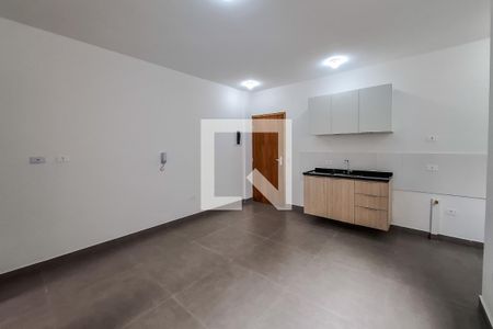 Sala / Cozinha de apartamento para alugar com 1 quarto, 30m² em Vila Firmiano Pinto, São Paulo