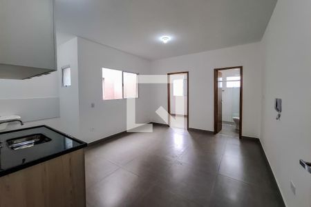 Sala / Cozinha de apartamento para alugar com 1 quarto, 30m² em Vila Firmiano Pinto, São Paulo