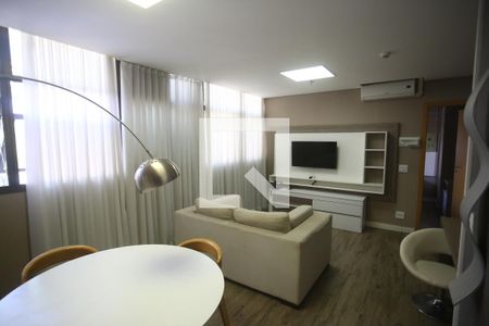 Sala de apartamento para alugar com 1 quarto, 55m² em Coracao de Jesus, Belo Horizonte