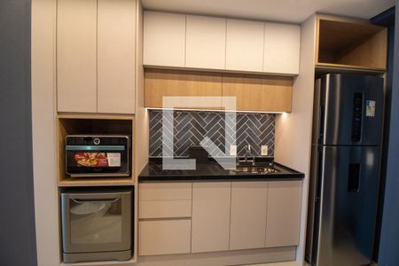 Cozinha de kitnet/studio para alugar com 1 quarto, 27m² em Santo Amaro, São Paulo