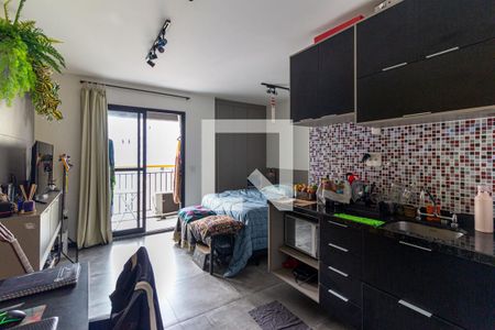 Cozinha de kitnet/studio para alugar com 1 quarto, 26m² em Campos Elíseos, São Paulo
