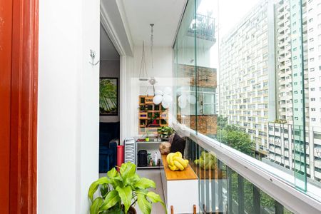 Varanda da Sala de apartamento à venda com 2 quartos, 65m² em Bela Vista, São Paulo