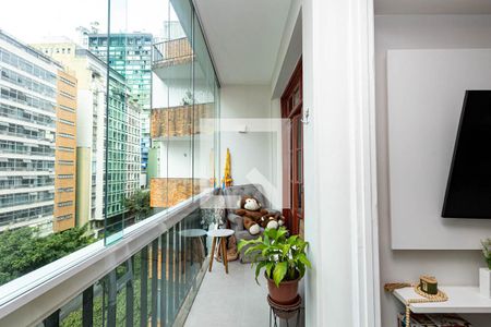 Varanda da Sala de apartamento à venda com 2 quartos, 65m² em Bela Vista, São Paulo