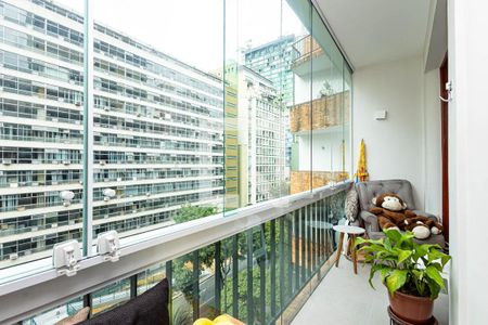 Varanda da Sala de apartamento à venda com 2 quartos, 65m² em Bela Vista, São Paulo