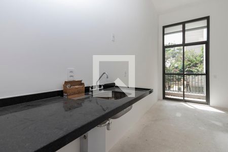 Sala/Cozinha de apartamento à venda com 1 quarto, 31m² em Santo Amaro, São Paulo