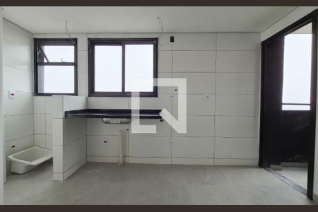 Cozinha de apartamento à venda com 2 quartos, 43m² em Vila Progresso, Santo André