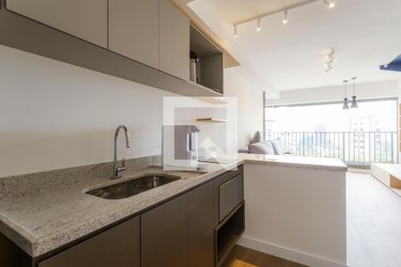 Cozinha de kitnet/studio para alugar com 1 quarto, 61m² em Indianópolis, São Paulo