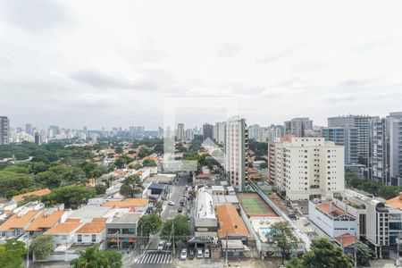 Vista da Sala  de kitnet/studio à venda com 1 quarto, 61m² em Indianópolis, São Paulo