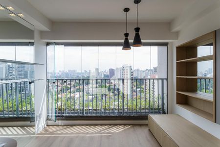 Sala de kitnet/studio à venda com 1 quarto, 61m² em Indianópolis, São Paulo
