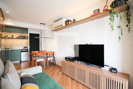 Sala de apartamento à venda com 1 quarto, 54m² em Indianópolis, São Paulo