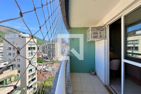 Varanda da Sala de apartamento para alugar com 1 quarto, 40m² em Botafogo, Rio de Janeiro