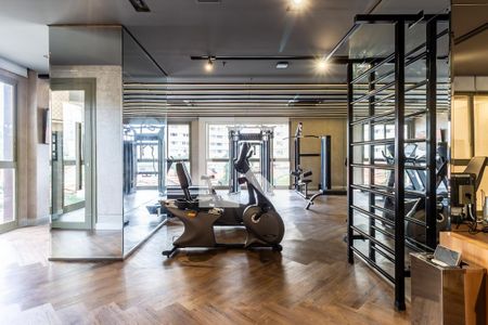 Área comum - Academia de kitnet/studio para alugar com 1 quarto, 24m² em Santo Amaro, São Paulo