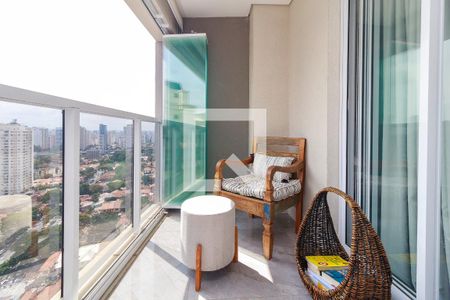  Varanda da Sala de apartamento à venda com 1 quarto, 55m² em Vila Gertrudes, São Paulo