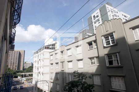 Sala Vista de apartamento à venda com 1 quarto, 37m² em Centro Histórico, Porto Alegre