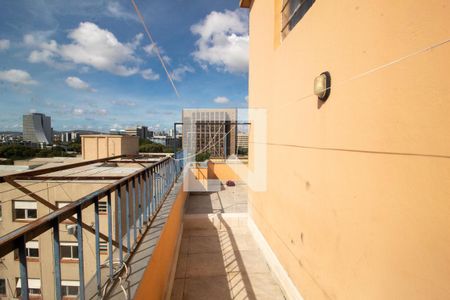 Terraço de kitnet/studio à venda com 1 quarto, 28m² em Centro Histórico, Porto Alegre