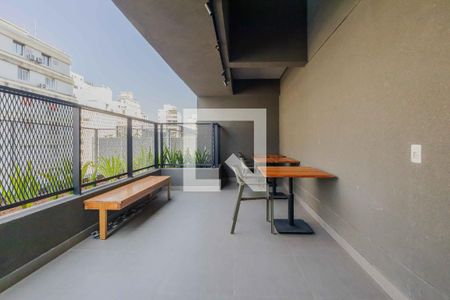 Studio para alugar com 37m², 1 quarto e sem vagaChurrasqueira