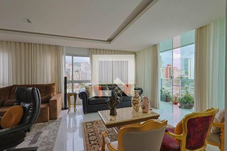 Sala de apartamento à venda com 4 quartos, 168m² em Serra, Belo Horizonte