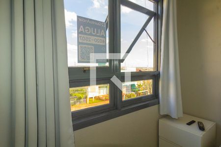 Placa instalada de apartamento para alugar com 1 quarto, 35m² em São Luís, Canoas