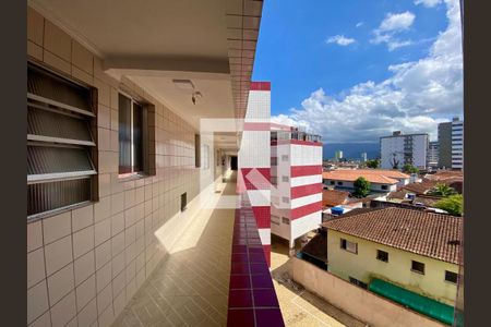 Fachada do bloco de apartamento para alugar com 1 quarto, 52m² em Nova Mirim, Praia Grande