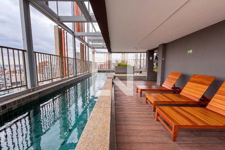 Área comum - Piscina de kitnet/studio à venda com 1 quarto, 23m² em Pinheiros, São Paulo