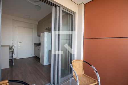 Varanda da Sala de apartamento para alugar com 1 quarto, 29m² em Chácara Santo Antônio (zona Sul), São Paulo