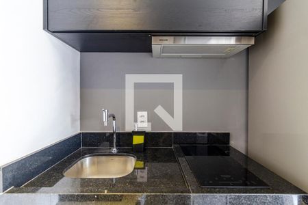 Cozinha de kitnet/studio para alugar com 1 quarto, 23m² em Cerqueira César, São Paulo