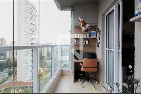Varanda - Sala de apartamento para alugar com 1 quarto, 38m² em Vila Andrade, São Paulo