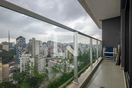 Varanda da Suíte 1 de apartamento para alugar com 2 quartos, 98m² em Jardins, São Paulo