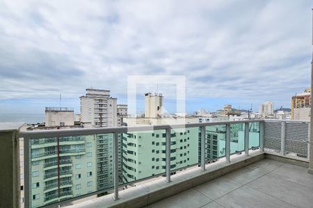 Varanda da Sala de apartamento para alugar com 3 quartos, 130m² em Centro, Guarujá