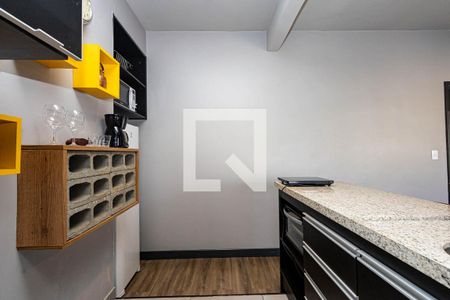 Cozinha de kitnet/studio para alugar com 1 quarto, 30m² em Bela Vista, São Paulo