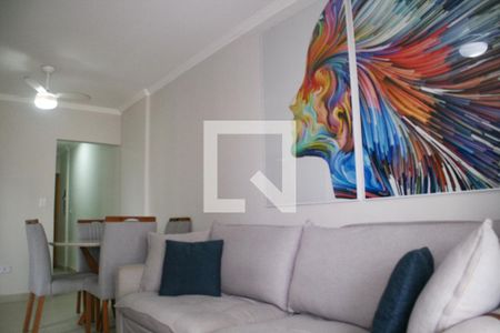 Sala de apartamento para alugar com 2 quartos, 78m² em Vila Caiçara, Praia Grande