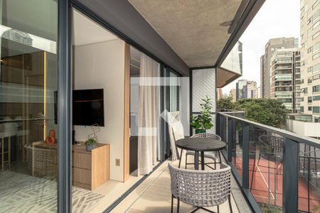Varanda de apartamento à venda com 1 quarto, 46m² em Itaim Bibi, São Paulo